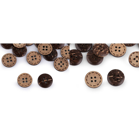 Double-sided coconut button size 24', 28', 36', 40', 48' - Natural medium (50 Pieces) Double-sided coconut button size 24', 28', 36', 40', 48' - Natural medium (50 Pieces)