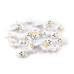 Guzik dziecięcy zając, panda, niedźwiedź - White (100 Sztuki)