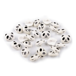 Guzik dziecięcy zając, panda, niedźwiedź - White (100 Sztuki)