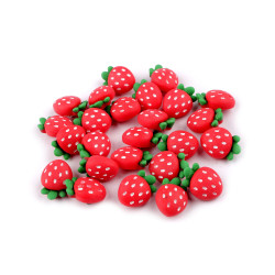Botón 3d, fresa, tamaño 34' - Rojo (100 Piezas)