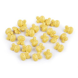 Button children's size 28' rabbit - Yellow (125 Pieces)