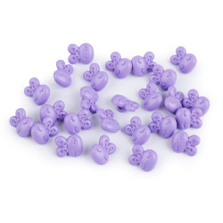 Button children's size 28' rabbit - Violet (125 Pieces)