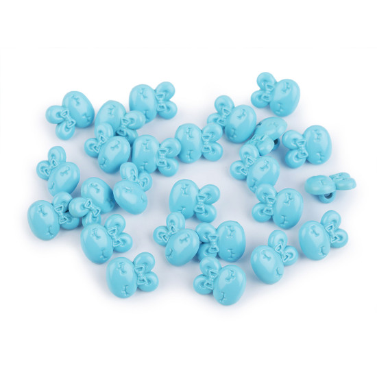Button children's size 28' rabbit - Blue azure (125 Pieces) Button children's size 28' rabbit - Blue azure (125 Pieces)