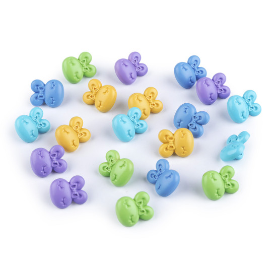 Button children's size 28' rabbit - Blue azure (125 Pieces) Button children's size 28' rabbit - Blue azure (125 Pieces)