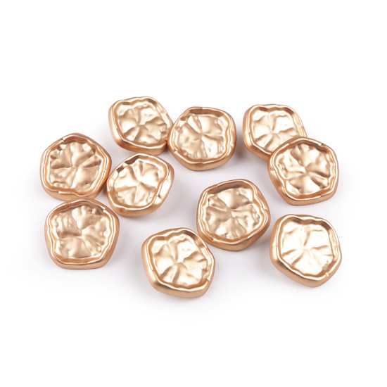 Metal button, pressed look, size 32', 36' - Gold lt. (10 Pieces) Metal button, pressed look, size 32', 36' - Gold lt. (10 Pieces)