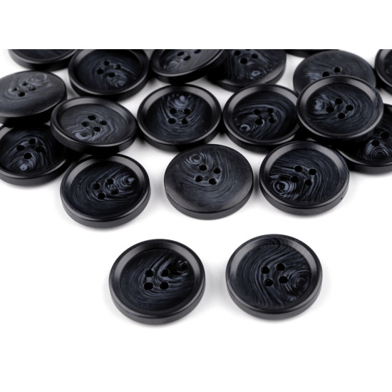 Anzug-knopf, größe 24", 28", 32", 36", 40" - Schwarz (100 Stücke) Anzug-knopf, größe 24", 28", 32", 36", 40" - Schwarz (100 Stücke)