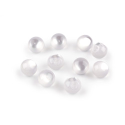 Guzik / perełki kocie oko ø11 mm - Mleczny (10 Sztuki)