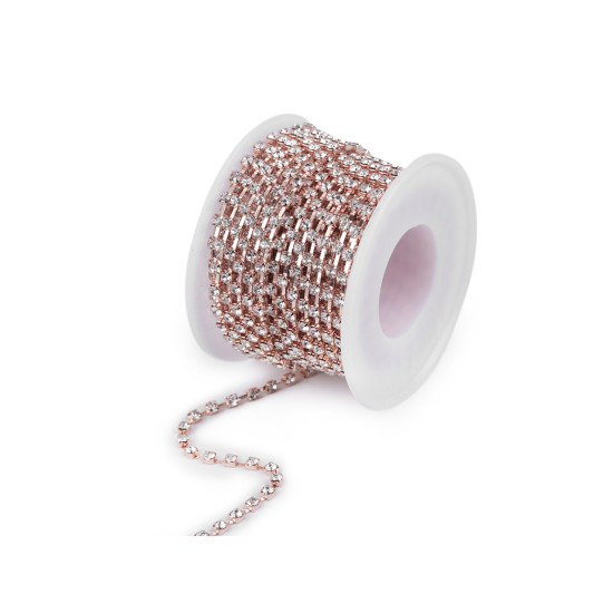 Rhinestone chain trim width 2.9 mm - Crystal (9 Meters) Rhinestone chain trim width 2.9 mm - Crystal (9 Meters)
