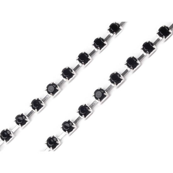 Rhinestone chain trim width 2.9 mm - Crystal (9 Meters) Rhinestone chain trim width 2.9 mm - Crystal (9 Meters)