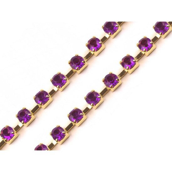 Rhinestone chain trim width 2.9 mm - Crystal (9 Meters) Rhinestone chain trim width 2.9 mm - Crystal (9 Meters)