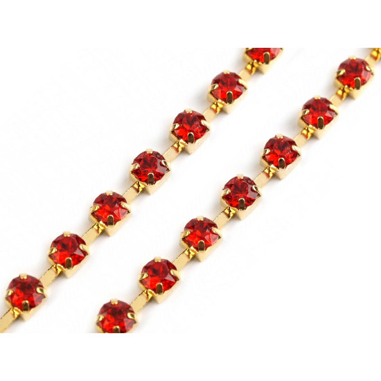 Rhinestone chain trim width 2.9 mm - Crystal (9 Meters) Rhinestone chain trim width 2.9 mm - Crystal (9 Meters)