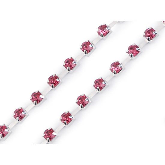 Rhinestone chain trim width 2.9 mm - Crystal (9 Meters) Rhinestone chain trim width 2.9 mm - Crystal (9 Meters)