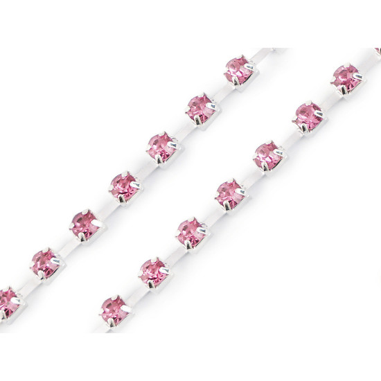 Rhinestone chain trim width 2.9 mm - Crystal (9 Meters) Rhinestone chain trim width 2.9 mm - Crystal (9 Meters)