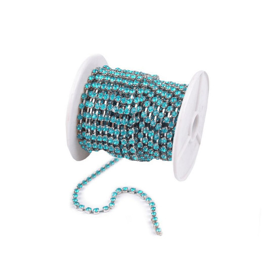 Rhinestone chain trim width 2.9 mm - Crystal (9 Meters) Rhinestone chain trim width 2.9 mm - Crystal (9 Meters)