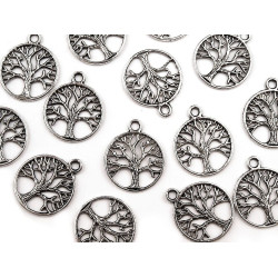 Zawieszka drzewo życia ø20mm - Platyna (4 Sztuki)