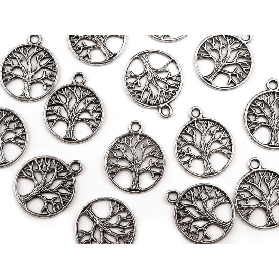 Zawieszka drzewo życia ø20mm - Platyna (4 Sztuki) Zawieszka drzewo życia ø20mm - Platyna (4 Sztuki)