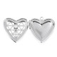 Medalion serce 26x26 mm otwierany - Srebrny jasny (1 Sztuka) Medalion serce 26x26 mm otwierany - Srebrny jasny (1 Sztuka)