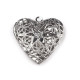 Medalion serce 26x26 mm otwierany - Srebrny jasny (1 Sztuka) Medalion serce 26x26 mm otwierany - Srebrny jasny (1 Sztuka)