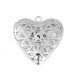 Medalion serce 26x26 mm otwierany - Srebrny jasny (1 Sztuka) Medalion serce 26x26 mm otwierany - Srebrny jasny (1 Sztuka)