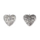 Medalion serce 26x26 mm otwierany - Srebrny jasny (1 Sztuka) Medalion serce 26x26 mm otwierany - Srebrny jasny (1 Sztuka)