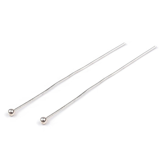 Ball head pin 40 mm - Platinum (200 Pieces) Ball head pin 40 mm - Platinum (200 Pieces)