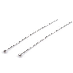 Ball head pin 40 mm - Platinum (1000 Pieces)
