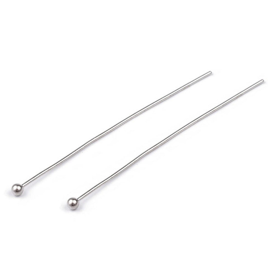 Ball head pin 40 mm - Platinum (200 Pieces) Ball head pin 40 mm - Platinum (200 Pieces)