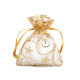 Woreczek podarunkowy 6,5x9 cm organza z brokatem - White (100 Sztuki) Woreczek podarunkowy 6,5x9 cm organza z brokatem - White (100 Sztuki)