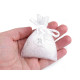 Woreczek podarunkowy 6,5x9 cm organza z brokatem - White (100 Sztuki) Woreczek podarunkowy 6,5x9 cm organza z brokatem - White (100 Sztuki)