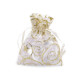 Woreczek podarunkowy 6,5x9 cm organza z brokatem - White (100 Sztuki) Woreczek podarunkowy 6,5x9 cm organza z brokatem - White (100 Sztuki)