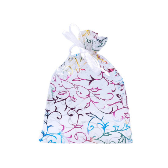Woreczek podarunkowy 8,5x12,5 cm organza z kolorowym lureksem - Zobacz zdjęcie (10 Sztuki) Woreczek podarunkowy 8,5x12,5 cm organza z kolorowym lureksem - Zobacz zdjęcie (10 Sztuki)