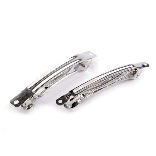 Bază clamă de păr 7,5x78 mm - Platinum (2 Bucăți) Bază clamă de păr 7,5x78 mm - Platinum (2 Bucăți)