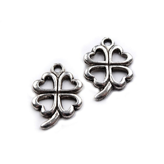 Anhänger kleeblatt 15 x 21 mm - Platine (5 Stücke) Anhänger kleeblatt 15 x 21 mm - Platine (5 Stücke)