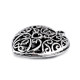 Charm pendant heart 30x30 mm - Platinum (1 Piece)