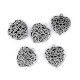 Charm pendant heart 30x30 mm - Platinum (1 Piece)