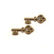 Charm pendant key 9x20 mm - Vintage brass (10 Pieces)