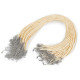 Braided necklace cord with lobster clasp length 45 cm - Lightgrey (100 Pieces) Braided necklace cord with lobster clasp length 45 cm - Lightgrey (100 Pieces)