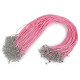 Braided necklace cord with lobster clasp length 45 cm - Lightgrey (100 Pieces) Braided necklace cord with lobster clasp length 45 cm - Lightgrey (100 Pieces)