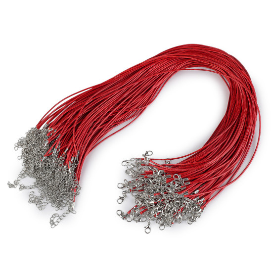 Braided necklace cord with lobster clasp length 45 cm - Lightgrey (100 Pieces) Braided necklace cord with lobster clasp length 45 cm - Lightgrey (100 Pieces)