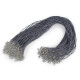 Braided necklace cord with lobster clasp length 45 cm - Lightgrey (100 Pieces) Braided necklace cord with lobster clasp length 45 cm - Lightgrey (100 Pieces)