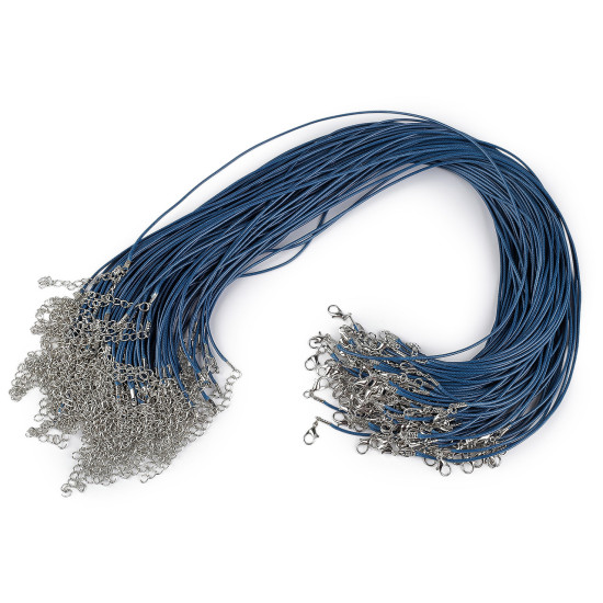 Braided necklace cord with lobster clasp length 45 cm - Lightgrey (100 Pieces) Braided necklace cord with lobster clasp length 45 cm - Lightgrey (100 Pieces)