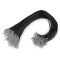 Braided necklace cord with  lobster clasp length 45 cm - Black (10 Pieces)