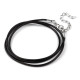 Braided necklace cord with lobster clasp length 45 cm - Lightgrey (100 Pieces) Braided necklace cord with lobster clasp length 45 cm - Lightgrey (100 Pieces)