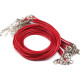 Braided necklace cord with lobster clasp length 45 cm - Lightgrey (100 Pieces) Braided necklace cord with lobster clasp length 45 cm - Lightgrey (100 Pieces)
