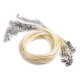 Braided necklace cord with lobster clasp length 45 cm - Lightgrey (100 Pieces) Braided necklace cord with lobster clasp length 45 cm - Lightgrey (100 Pieces)