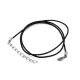 Twisted necklace cord with lobster clasp length 45 cm - Black (2 Pieces) Twisted necklace cord with lobster clasp length 45 cm - Black (2 Pieces)