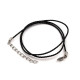 Twisted necklace cord with lobster clasp length 45 cm - Black (2 Pieces) Twisted necklace cord with lobster clasp length 45 cm - Black (2 Pieces)