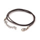 Twisted necklace cord with lobster clasp length 45 cm - Black (2 Pieces) Twisted necklace cord with lobster clasp length 45 cm - Black (2 Pieces)