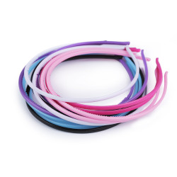 Opaska plastikowa do włosów - Mix (12 Sztuki)