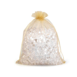 Woreczek podarunkowy 21x29 cm organza - Złoty jasny (10 Sztuki)
